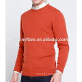 Orange Long Sleeves Men's Fit Cashmere Sweater